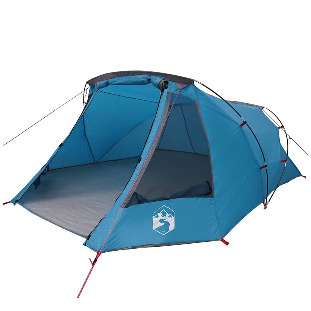 Tunnel Tent for 3 Persons Blue and Gray 328 x 228 x 115 cm