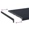 Anthracite Window Sill with Wood Grain Pattern 120 x 40 x 4.5 cm PVC