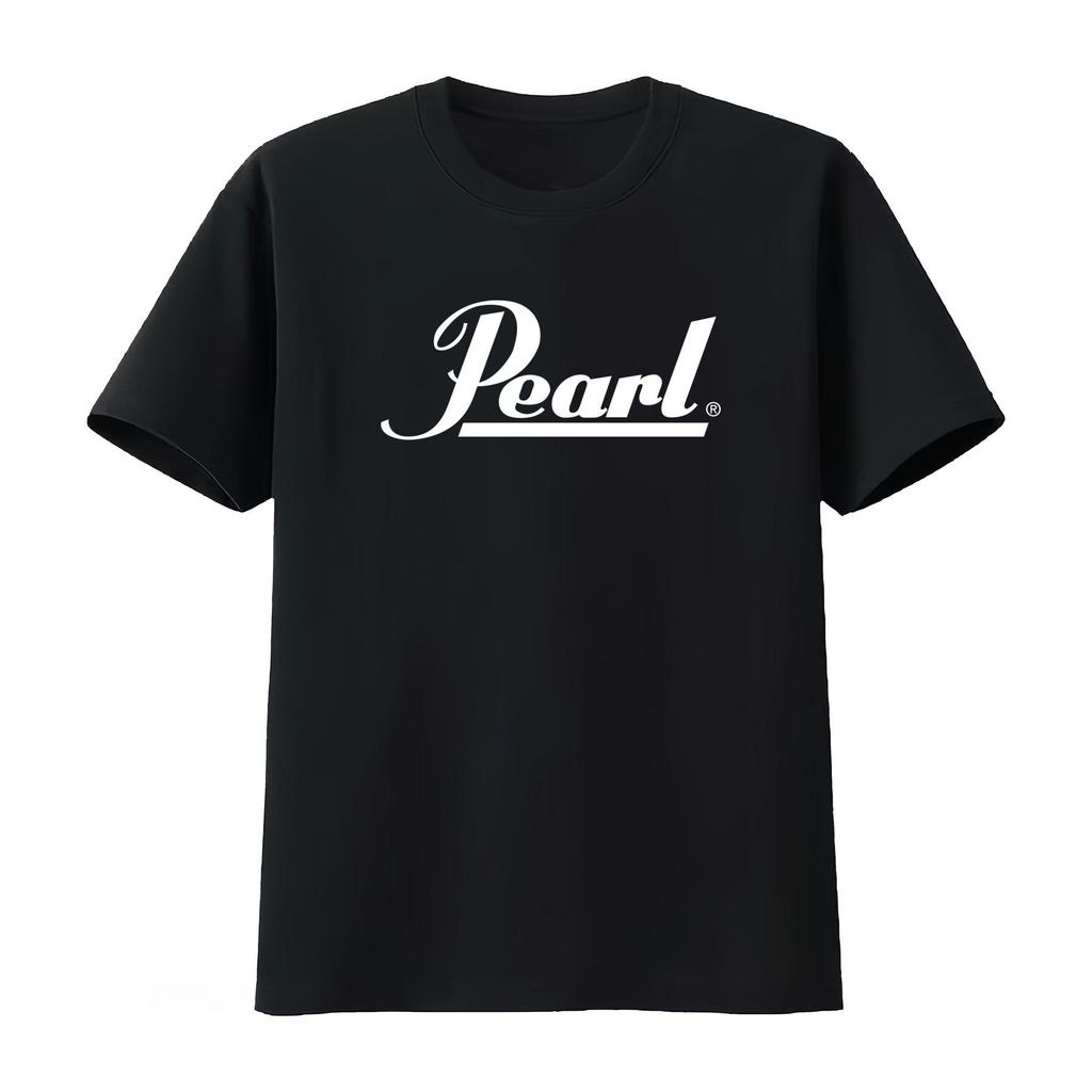 Pearl Drums Logo T Shirt Black White Rock Your Style with Iconic Vintage Unisex Soft Homme Unisex and Women 2026 Summer New T Shirt