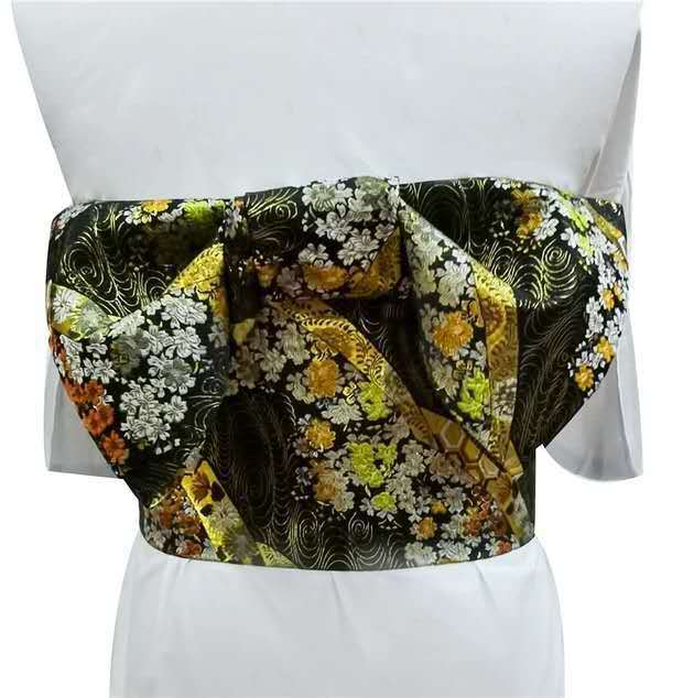 Japanese Kimono Yukata Belt Japanese Waist Seal Bow Multi-Color Jacquard Fabric Styling Bow Waist Seal Accessories