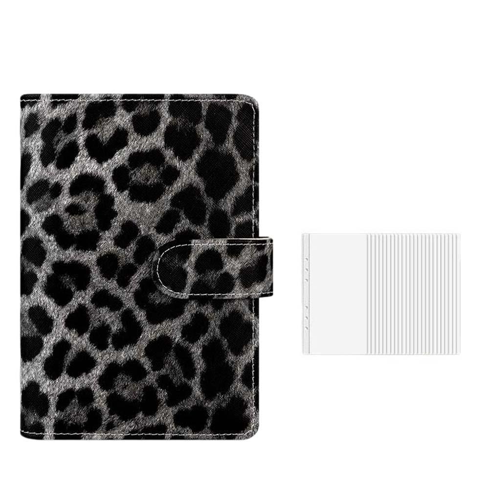 Faux Leather Savings Challenges Book Marbling/Leopard Print Mini Budget Binder Save Money