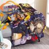 Adventure Game Genshin Impact Cartoon Flannel Blanket Cozy Bed Lightweight Soft Throw Sofa Quilt for All Seasons