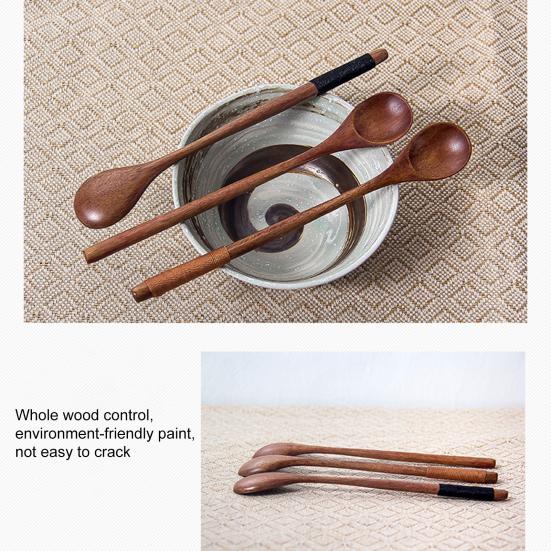 Coffee Spoon High Temperature Resistance Long Handle Anti-scalding Japanese Style Wiring Serving Scoop