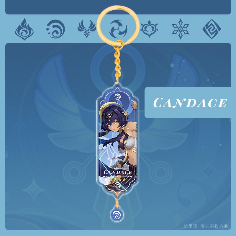 Genshin Impact Акриловый Двусторонний Брелок Мультяшные Брелоки