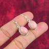Pink Opal Handmade Gemstone Earrings, 925 Solid Sterling Silver Earrings Unique Design Jewelry, For Women