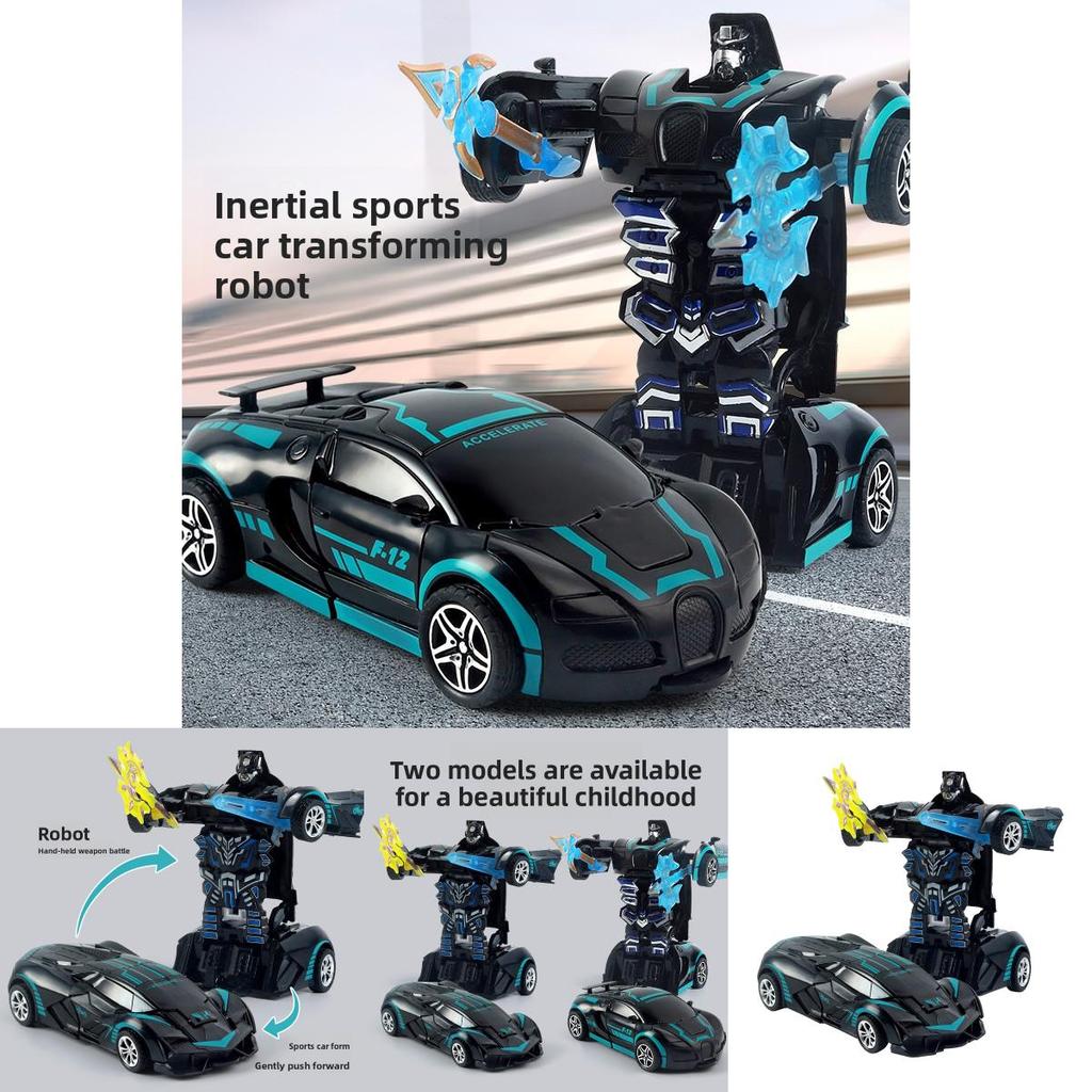 Childrens Inertia Transforming Car Toy With Onebutton Morphing For Boys And Developmental Play
