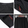 Men Summer Casual Shorts with Zipper Pockets Elastic Waist Drawstrings Wide Leg Running Fitness Beach Short Pants