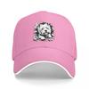 Peeking Dog West Highland White Terrier Baseball Caps Snapback Baseball Hats Breathable Casual Casquette Outdoor for Unisex