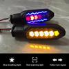 2023 2 Pcs Motorcycle Flowing Water Blinker Turn Signals Lamp Yellow LED Rear Light Flowing Water Blinker Flashing Light