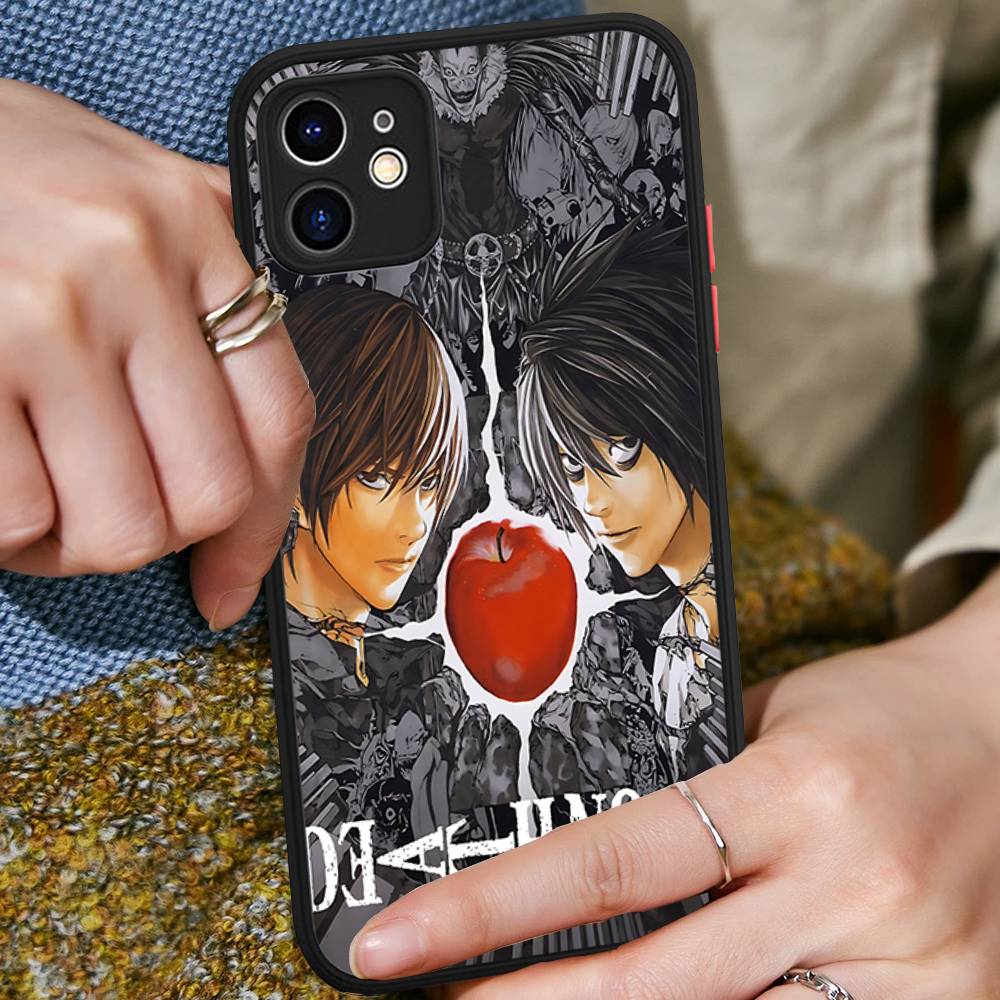 Japan Anime Death Note Phone Cases For IPhone 16 15 14 Plus 13 12 11 Pro Max Matte Oft Bumper Phone Cover
