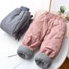 Autumn Winter Children Leggings Warm Pants Boys Girls Down Cotton Trousers Kids Elastic Waist Thick Children's Clothes