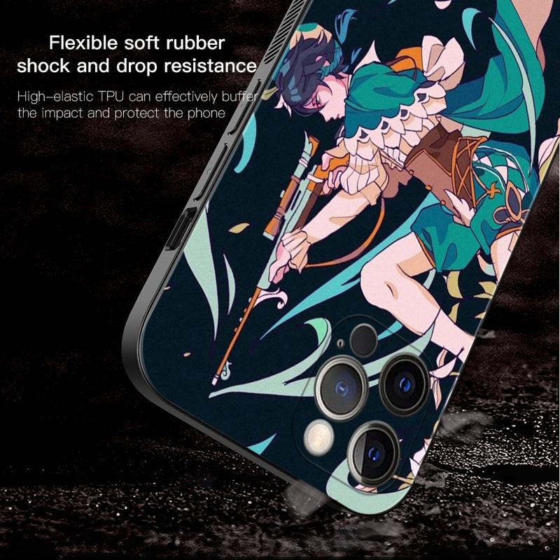 Чехол для телефона Apple Iphone 14 13 12 11 Pro Max 13 12 Mini Xs Max Xr X 7 8 6 6s Plus с рисунком Genshin Impact Aether Lumine