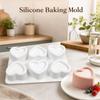 6 Cavities Silicone Chocolate Mould 3D Mousse Cake Mold Jelly Pudding Mold  Kitchen Baking