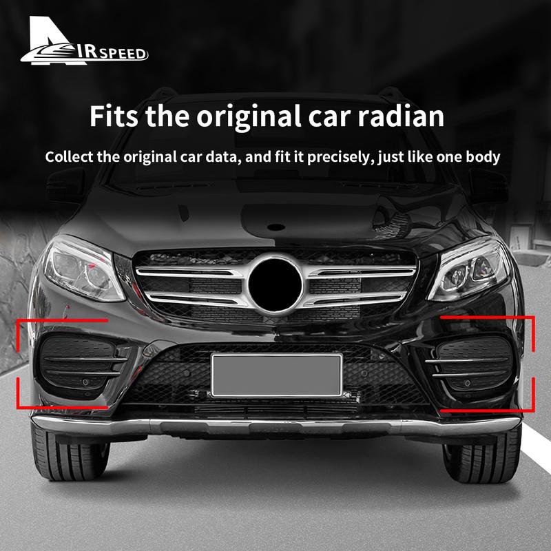 Front Bumper Fog Light Covers Lip Splitter Spoiler Grill Grille for Mercedes-Benz GLE GLS GLE Coupe W166 X166 C292 2016-
