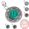 925 Sterling Silver Pendant Women Handmade Jewelry Valentine's Day Gift Amazonite Angelite Blue Opal Botswana Agate Mohave Azurite Chrysocolla