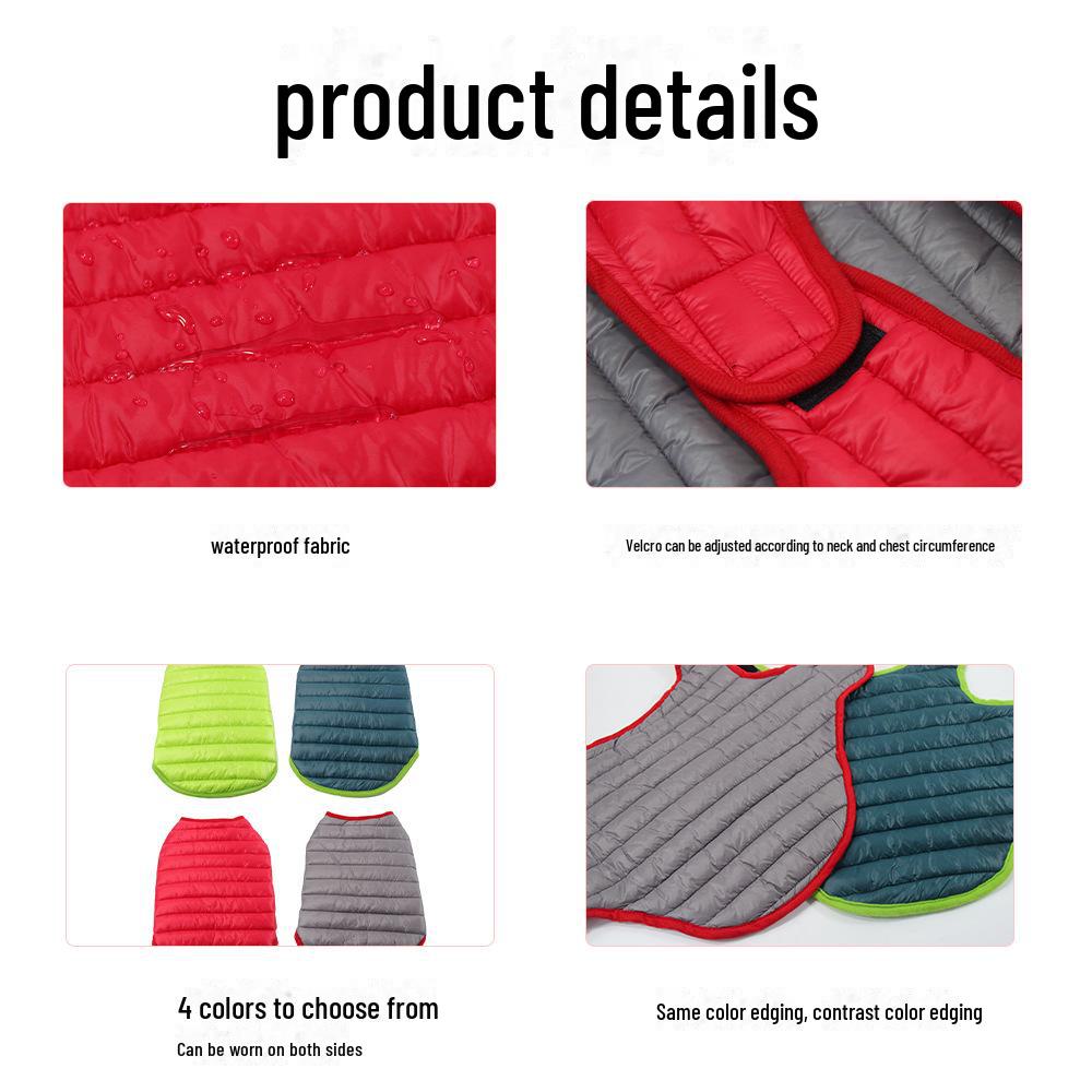 Уютный хлопковый жилет для собак — теплый и водонепроницаемый для средних и крупных пород на осень и зиму