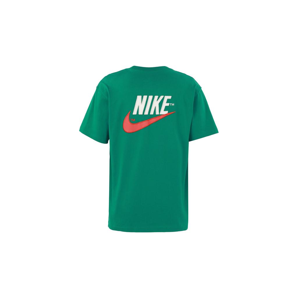 Nike Спортивная повседневная футболка с круглым вырезом и коротким рукавом с логотипом, мужские топы, павлино-зеленый DM6426-365