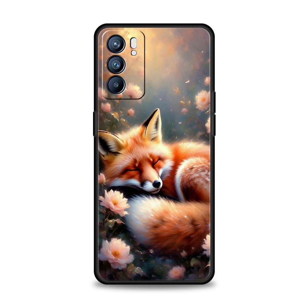 Чехол для телефона Красная Лиса для Oppo A17 A31 A54 A57 A78 A79 A98 Find X5 X6 Reno 6 7 8 10 11 12 13 F Pro 5G Мягкий ТПУ Чехол Fundas Capas