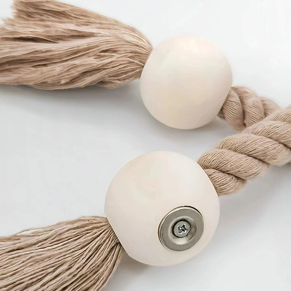 1 шт. Простой бахромчатый шнур с бусинами, без пробивания, магнитный, регулируемый, аксессуары для домашних штор