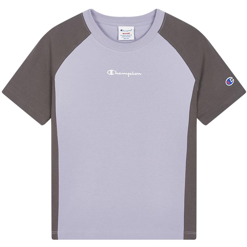 Champion Женская футболка с рукавом реглан, colorblock, приталенная