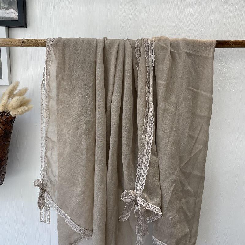 95*195 см легкий летний шарф легкая шаль накидка льняные шарфы для женщин солнцезащитный платок