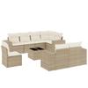 VidaXL Salon de Jardin avec Coussins 9 pcs, Canapés de Terrasse, Ensemble de Meubles de Patio, Mobilier d'Extérieur, Beige 3222847