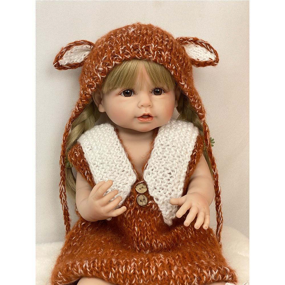 55 см 22 дюйма куклы реборн реалистичные полностью силиконовые детские Bebe кукла для новорожденных девочек принцесса игрушка для малышей в подарок