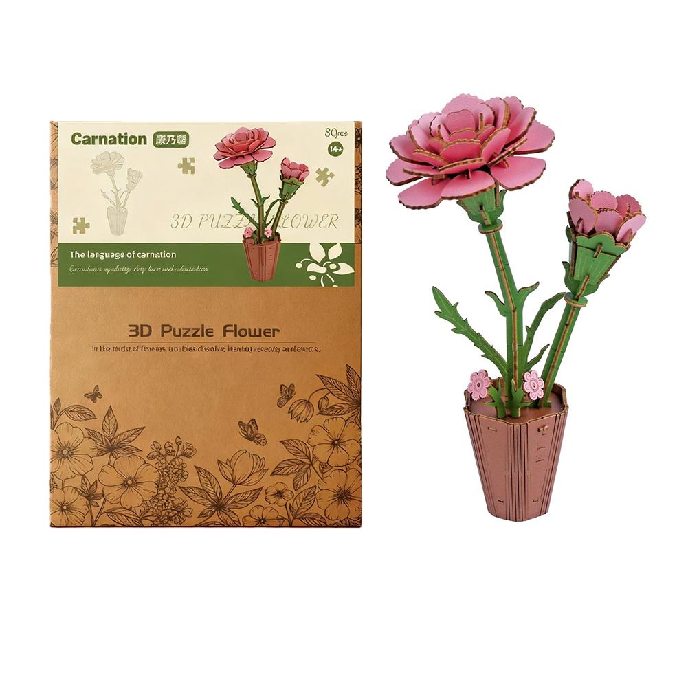 3D Деревянные Пазлы Цветы Сделай Сам Искусственный Ботанический Букет Набор Пазлов Домашний Декор Для Взрослых Подарок на День Матери День Рождения