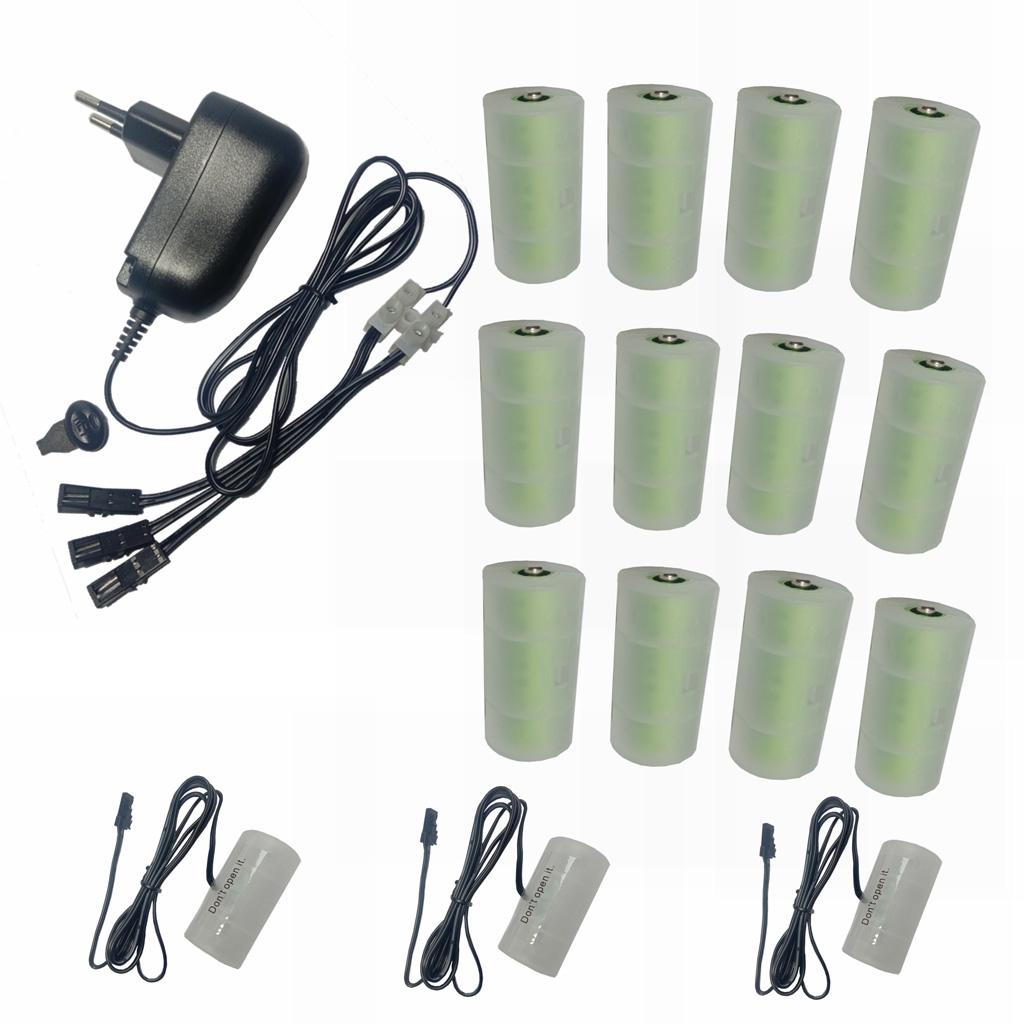 Адаптер питания для замены фиктивных батареек 3 В-12 В для светодиодной подсветки, заменяет 2-8 шт. батареи 1,5 В LR14 C