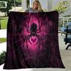 1pc Spider Printing Lightweight Flannel Blanket, Comfortable and Warm Blanket, for Camping Sofa Bed and Couch Office, Suitable for Gift Blank