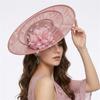Elegant Handmade Saucer Shape Fascinator with Flower Net Ladies Tea Party Church Evening Occasion Headwear