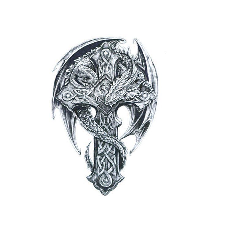 Наклейка на татуировку лиса лев тигр цветной цветок рука водонепроницаемая переводная татуировка наклейка имитация татуировки наклейка