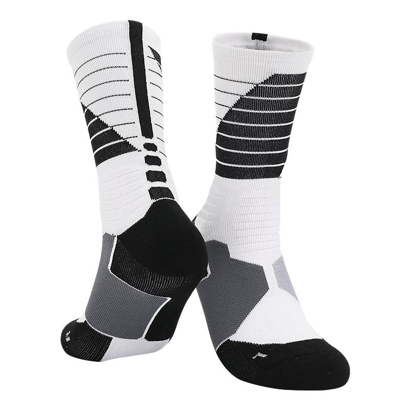 Basketball Socks Men'S Professional Thickened Towel Bottom Non-Slip Sweat-Absorbing Medium Tube Socks Elite Socks High-Top Sports Socks