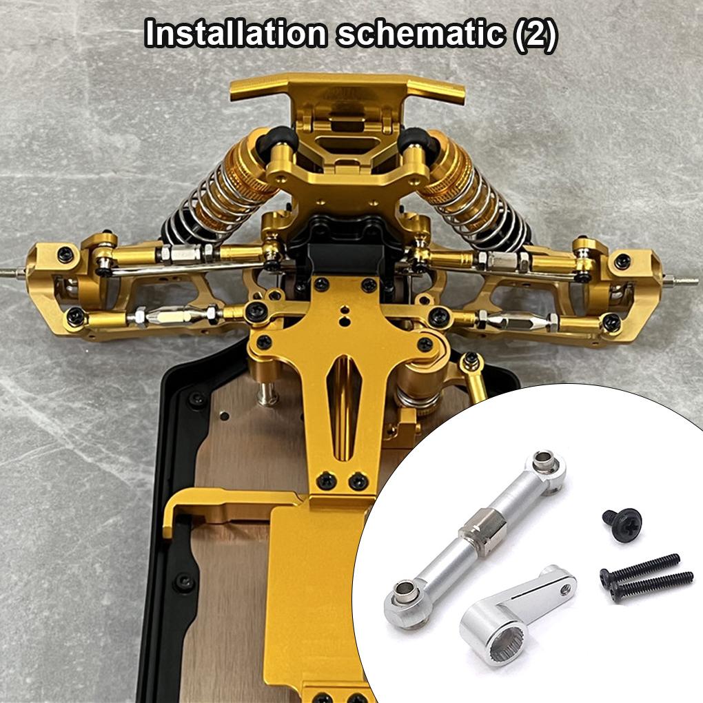 Metal Servo Arm Car Linkage Link Rod Crawler Auto Upgrade Spare Parts Modified Set Supplies Replacement for 144010 144001