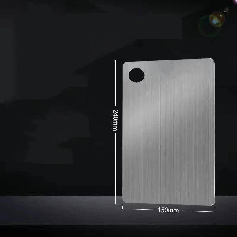 Утолщенная разделочная доска из нержавеющей стали, антибактериальная, устойчивая к плесени, доска для замешивания теста, кухонная разделочная доска для фруктов и овощей