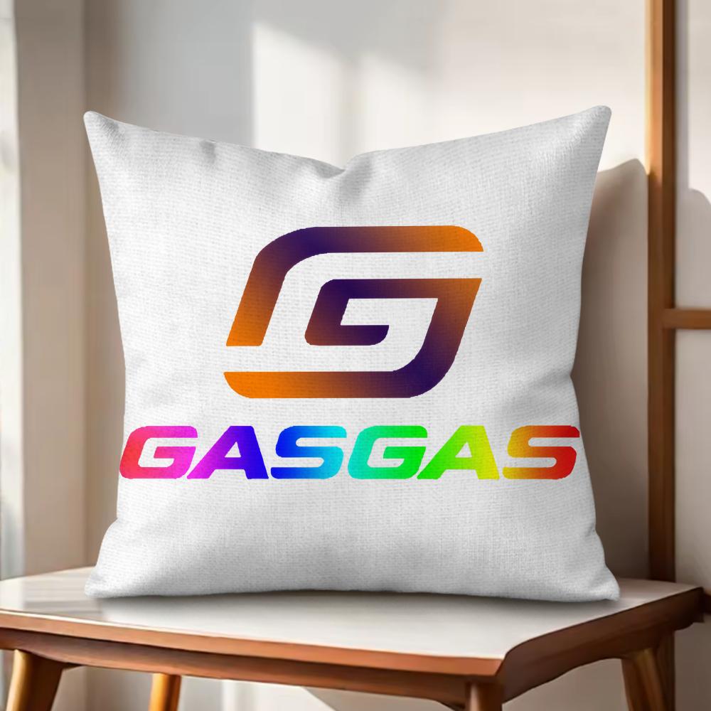 Motorcycles GGASGAS Cushion Cover Natural Linen Organic Fabric DoubleSided Printing Couch Pillow Covers Home Decor