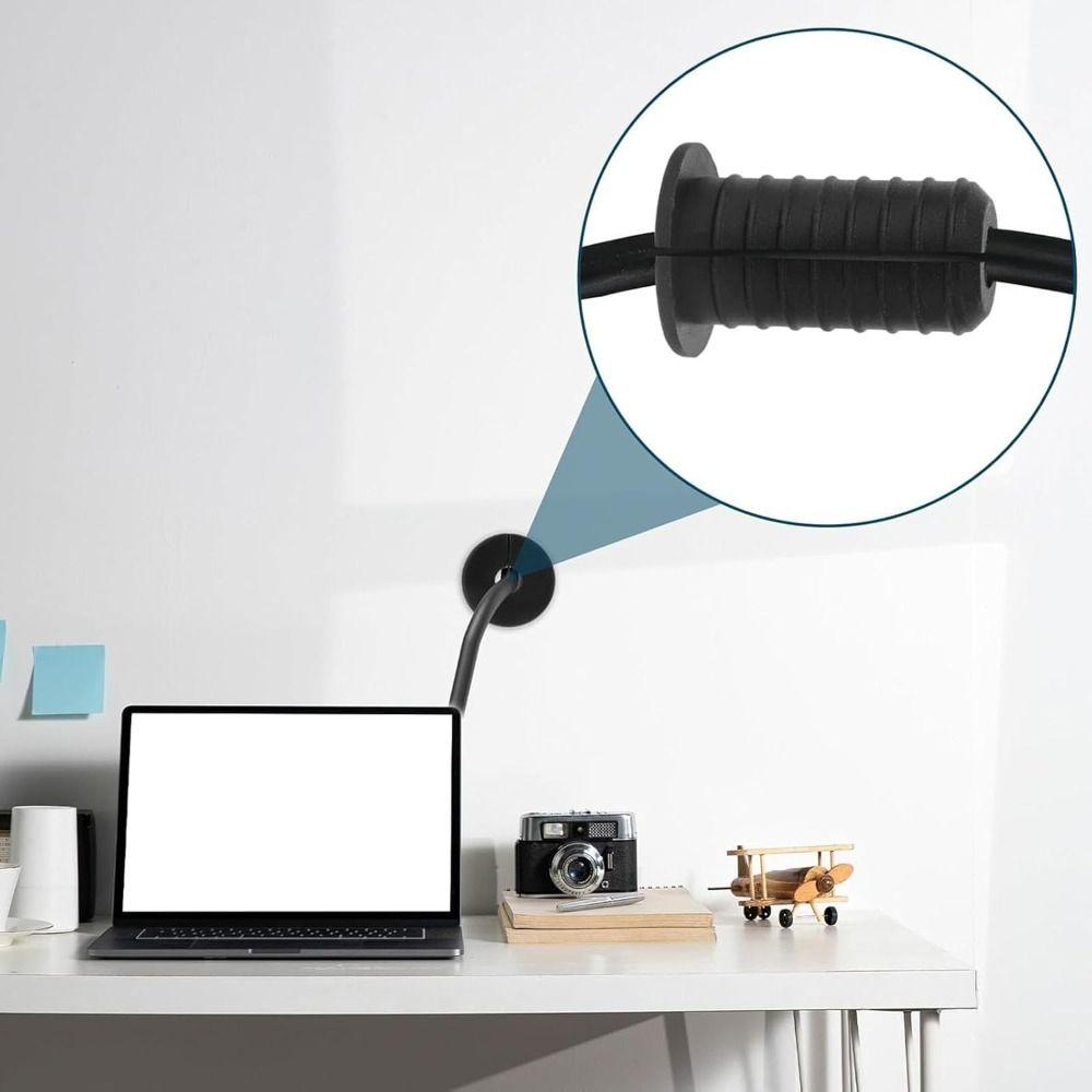 4pcs Silicone Wall Grommets Threaded Non-slip Ethernet Cable Grommets Wall Mount Cable Grommets for Starlink