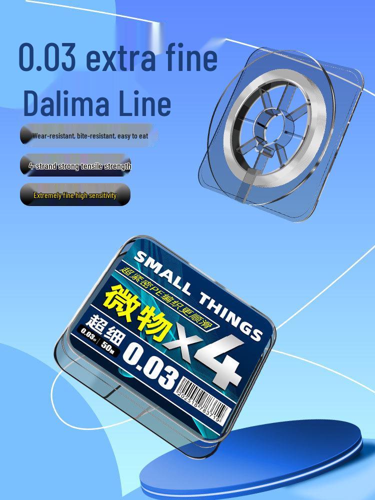 Micro PE Dyneema Wear-Resistant Super Fine Braided Fishing Line