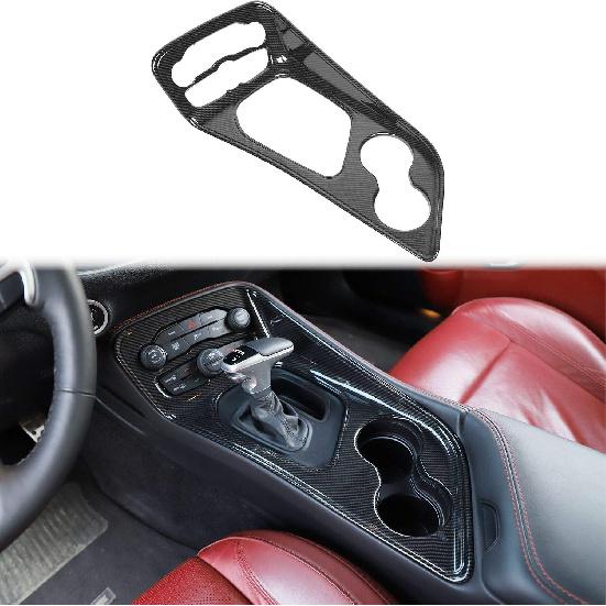 Voodonala For Challenger Gear Shift Shifter Panel Shift Lever Panel Transmission Gear Selector Gearstick Panel Cover Trim Fit For 2015-2025+ Dodge