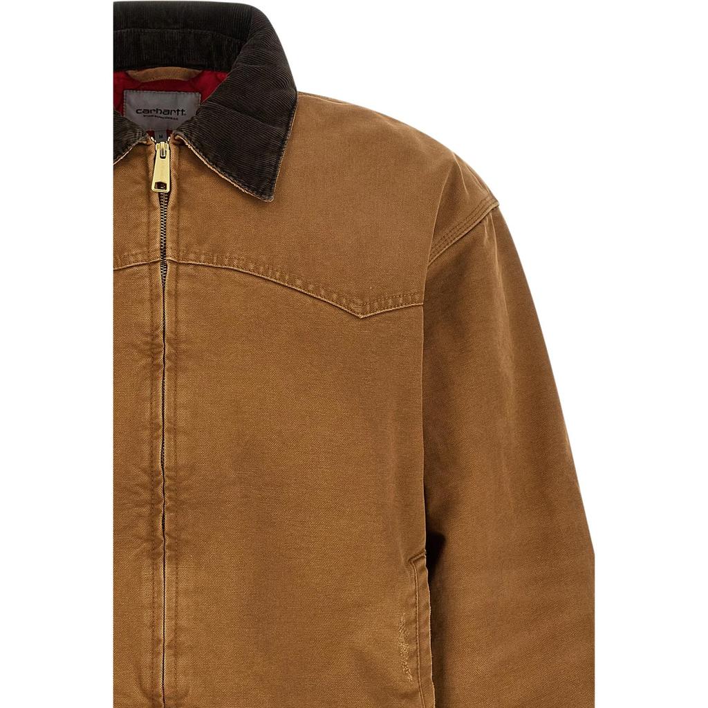 Carhartt WIP Модная Классическая Рабочая Куртка OG Santa Fe с Лацканами Унисекс Куртка I036240-00S-B7