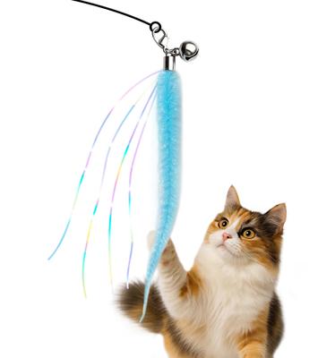 Игрушка для кошек HOLYCAT, форма гусеницы, популярная игрушка для кошек для одиночной игры, включает колокольчик, блестящая игрушка для кошек, удочка, снятие стресса, упражнения, прочная,