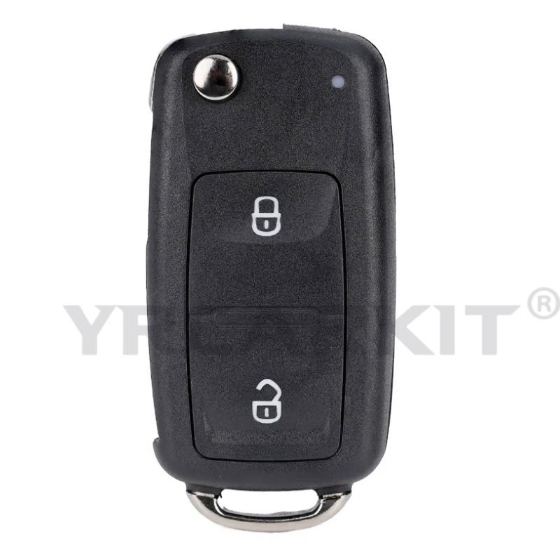 Складной чехол-брелок для ключа-выкидушки Volkswagen Vw Skoda Golf Passat Polo Jetta Touran Bora Sharan 2/3/4 кнопки
