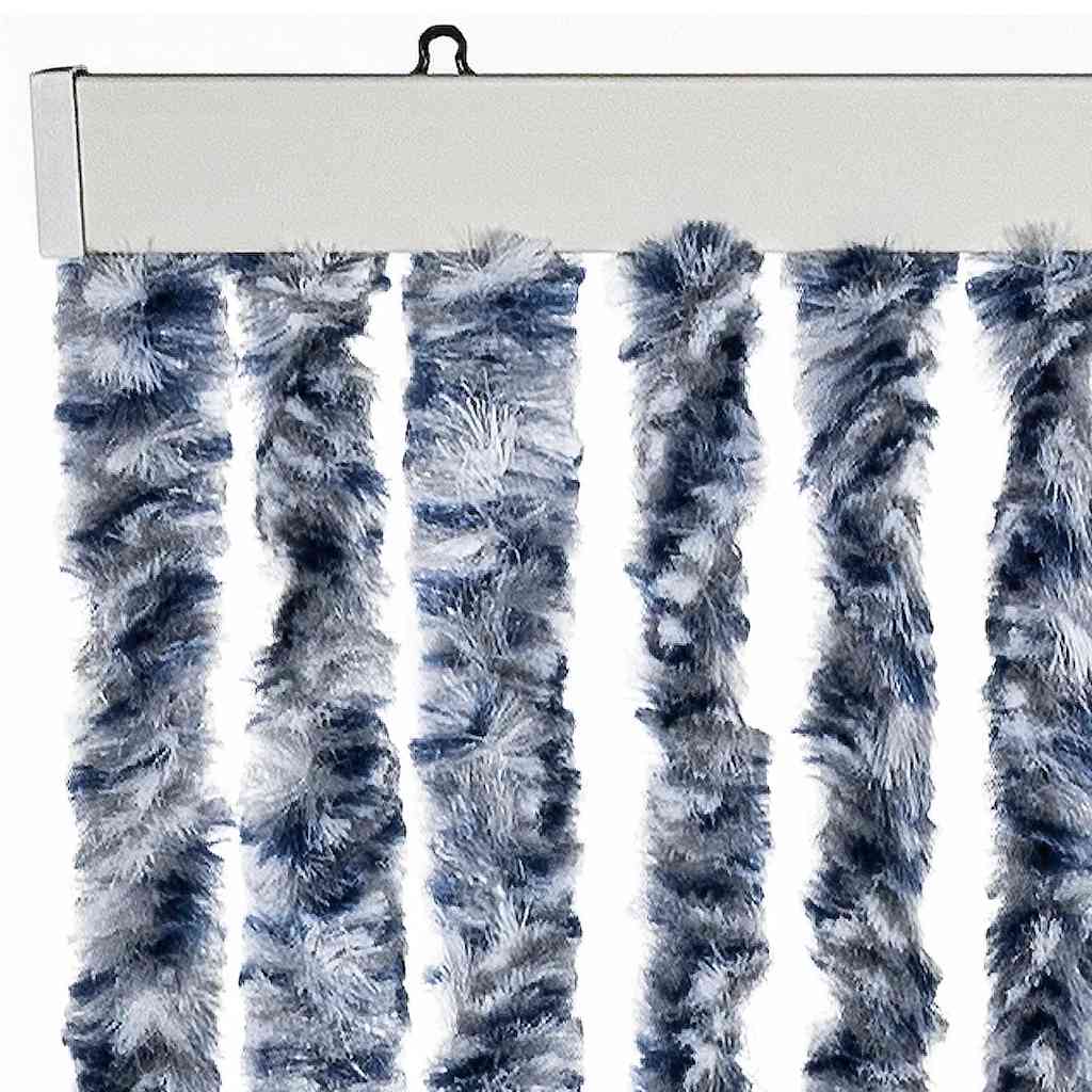 Insect Protection Curtain Blue and White 56 x 200 cm Chenille