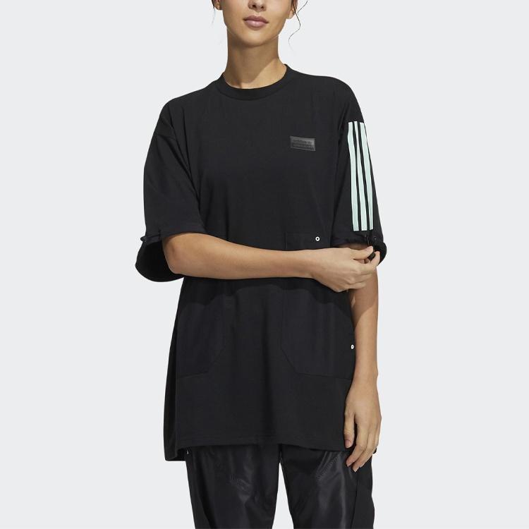 (WMNS) adidas originals Ryv Short Sleeve Top 'Black' Women's H39025