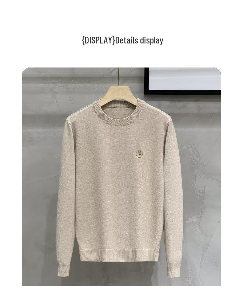 2023 Мужская европейская и американская мода Легкая роскошь Осень/Зима Повседневные свитера с круглым вырезом