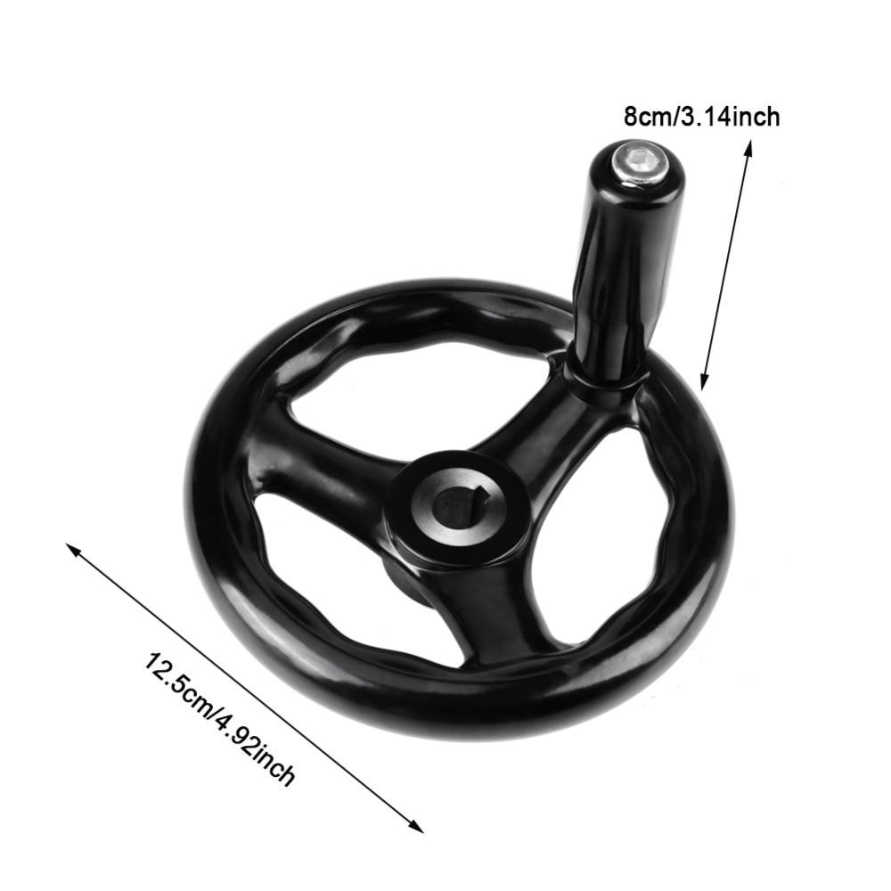 12mm Hole Diameter Lathe Hand Wheel Black Color Milling Machine Hand Wheel For Milling Machine