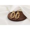 Fashionable Earrings and Ear Buckles Geometric Twists and Simple Temperament Versatile Circle Earrings