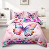 3pcs Watercolor Butterfly Bedding Duvet Cover Set Butterfly Themed Bedding Set Butterfly Themed Romantic Butterfly Bedroom Decor