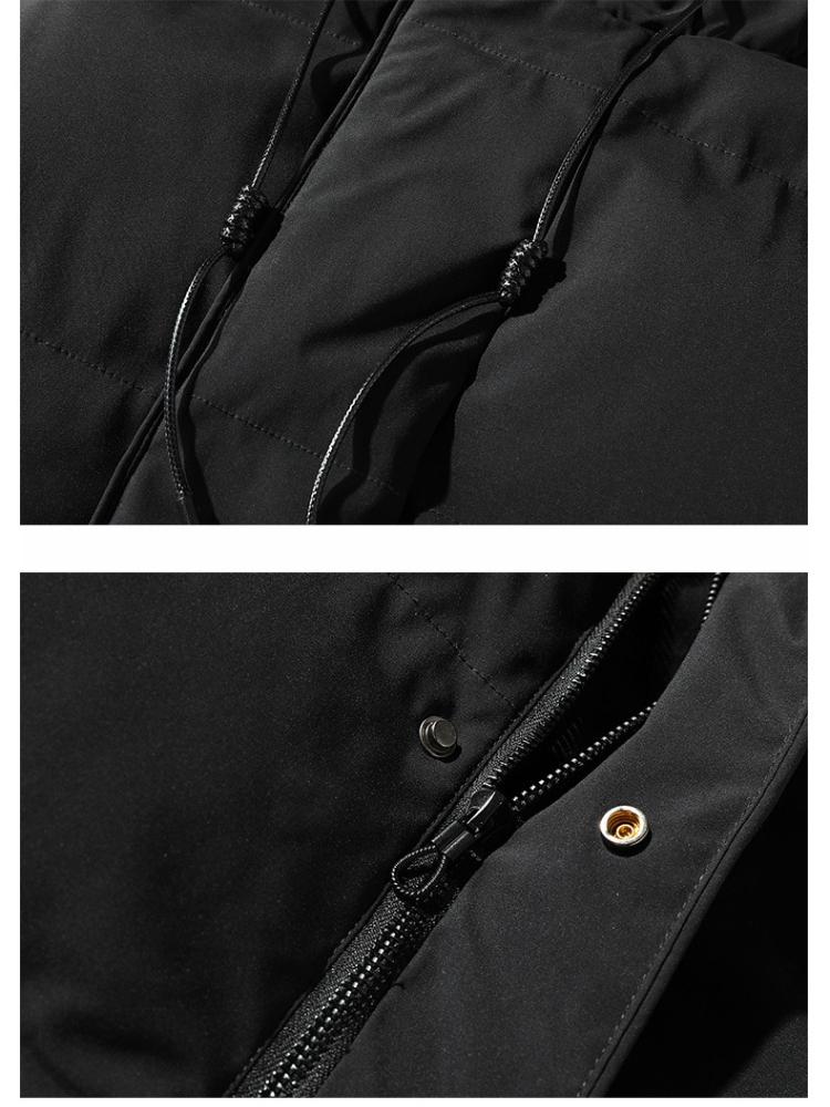 M-8XL Большой размер Средней длины Хлопковая одежда Мужская Зимняя Свободная Хлопковая куртка с капюшоном Теплое Пальто Однотонное Утепленное Хлопковое Пальто