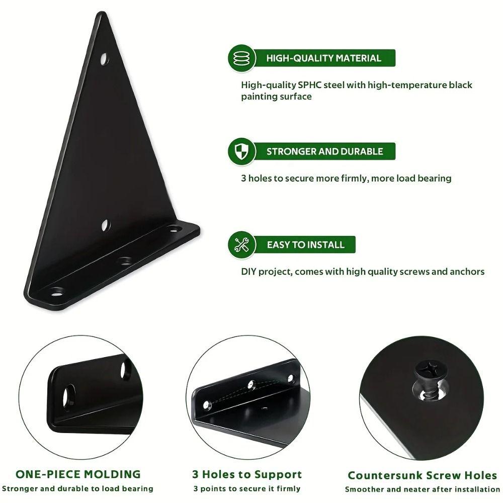 Floating Invisible Triangle Bracket Wall  Mount Shelf Brackets Triangle Bracket Support  Table